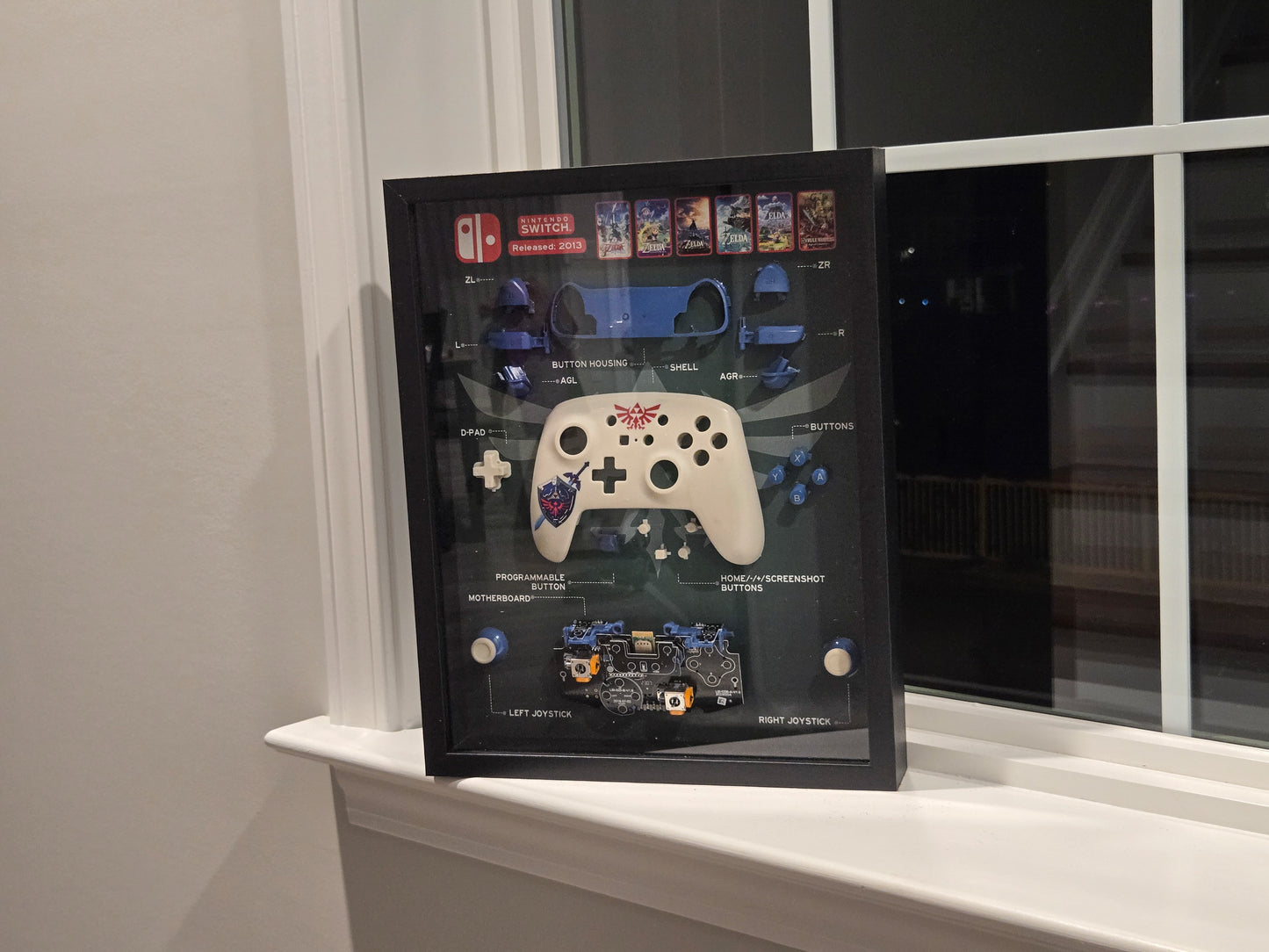 Zelda Switch Pro Controller Shadow Box